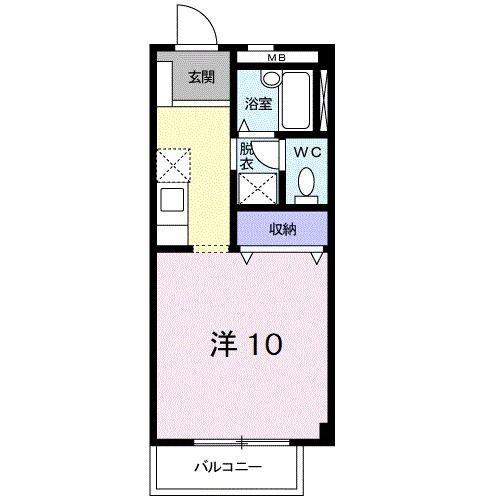 掛川市上張アパート 間取り図画像