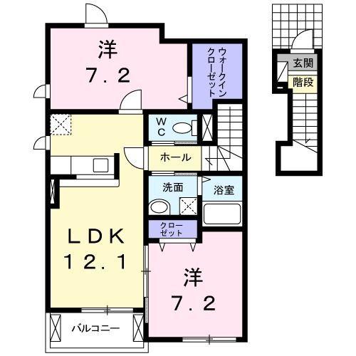 藤枝市緑の丘アパート 間取り図画像