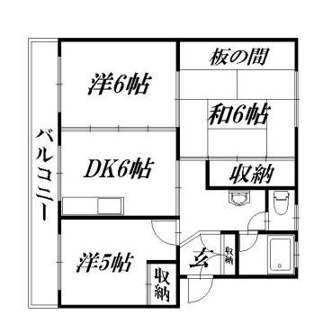 掛川市青葉台アパート 間取り図画像