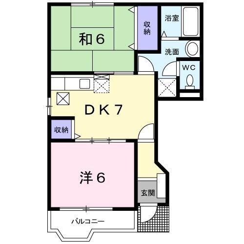 袋井市諸井アパート 間取り図画像