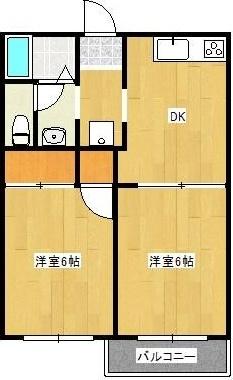 袋井市泉町アパート 間取り図画像
