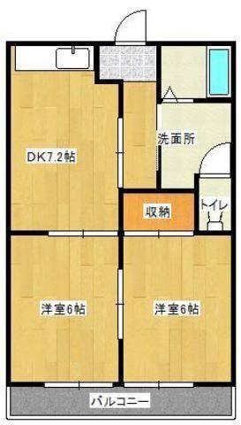 掛川市亀の甲アパート 間取り図画像