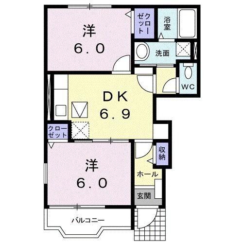 焼津市石脇下アパート 間取り図画像