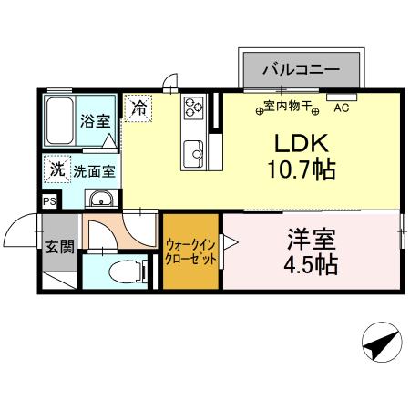 焼津市東小川アパート 間取り図画像