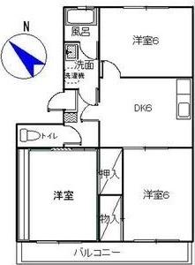 藤枝市南新屋アパート 間取り図画像