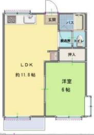 菊川市柳アパート 間取り図画像