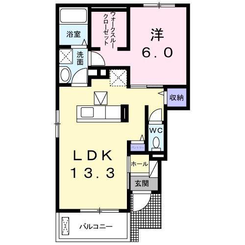 磐田市三ケ野台アパート 間取り図画像