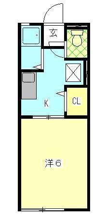 掛川市家代の里アパート 間取り図画像
