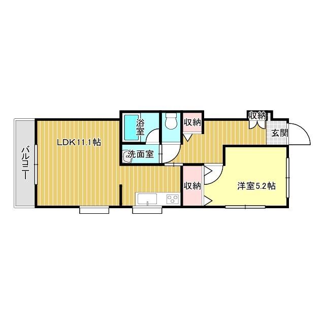 掛川市中央アパート 間取り図画像