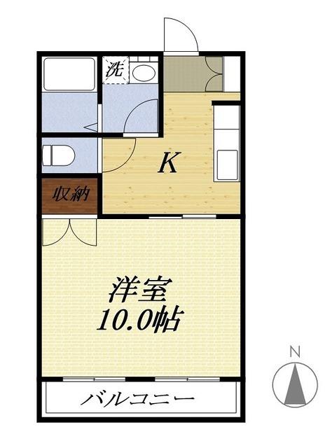 袋井市神長アパート 間取り図画像