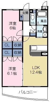 掛川市長谷マンション 間取り図画像