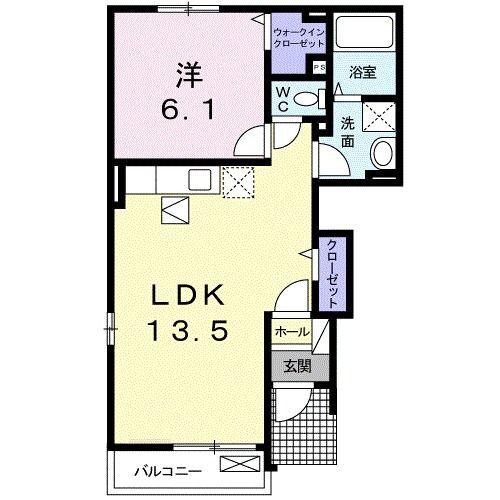 袋井市浅名アパート 間取り図画像