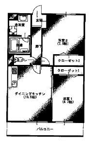 焼津市大住マンション 間取り図画像
