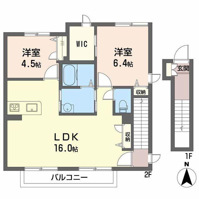 焼津市石津アパート 間取り図画像