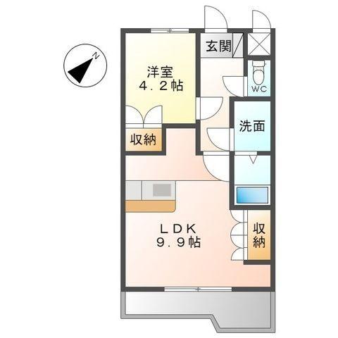 焼津市大村アパート 間取り図画像