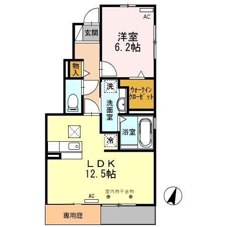 袋井市久能アパート 間取り図画像
