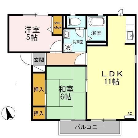 磐田市水堀アパート 間取り図画像