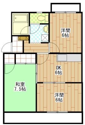 磐田市国府台マンション 間取り図画像