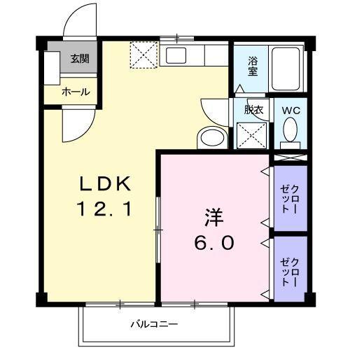 掛川市七日町アパート 間取り図画像