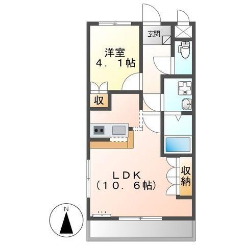 袋井市山科アパート 間取り図画像