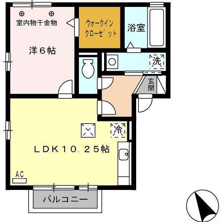 焼津市大覚寺アパート 間取り図画像
