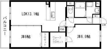 磐田市福田マンション 間取り図画像