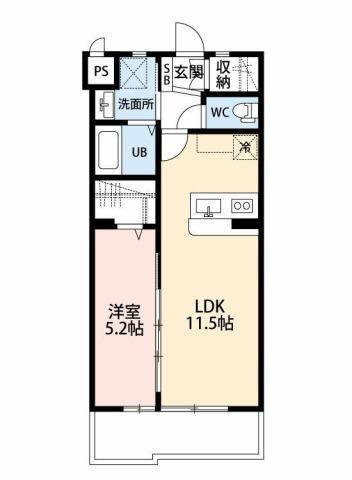 磐田市新貝マンション 間取り図画像