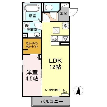藤枝市田沼アパート 間取り図画像