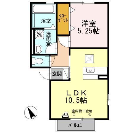 焼津市八楠アパート 間取り図画像