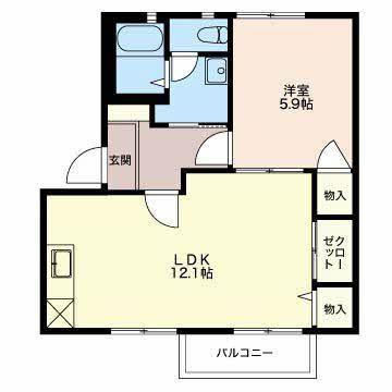 御前崎市佐倉アパート 間取り図画像