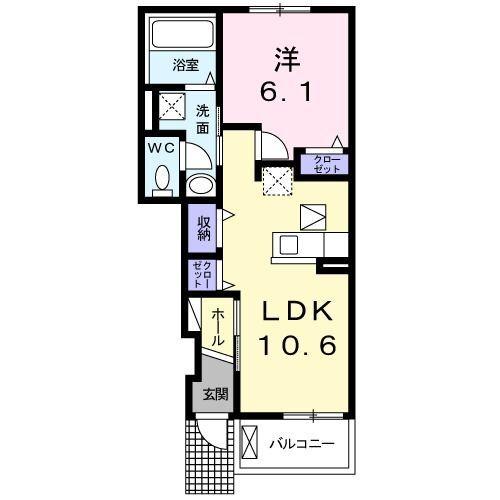 掛川市長谷アパート 間取り図画像