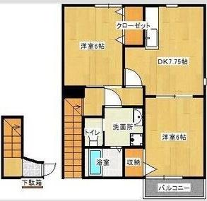 焼津市高新田アパート 間取り図画像