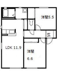 御前崎市池新田アパート 間取り図画像