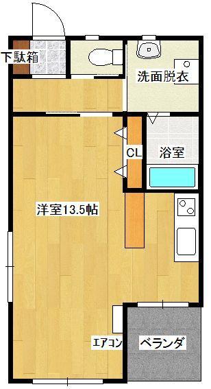 磐田市明ケ島原アパート 間取り図画像