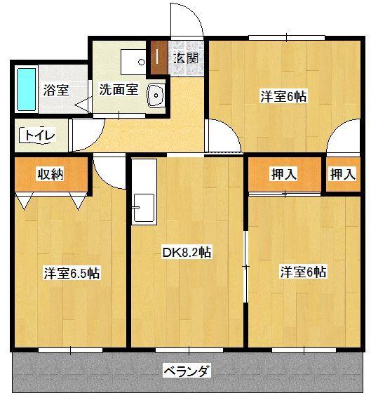 磐田市豊島マンション 間取り図画像