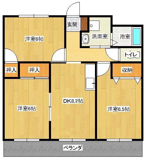 磐田市豊島マンション 間取り図画像