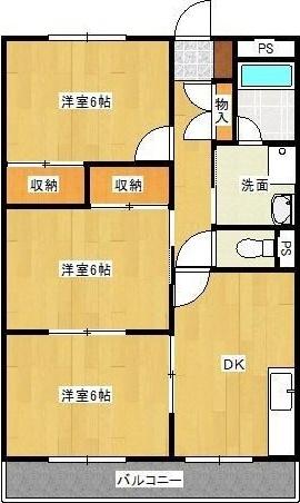 藤枝市瀬古アパート 間取り図画像