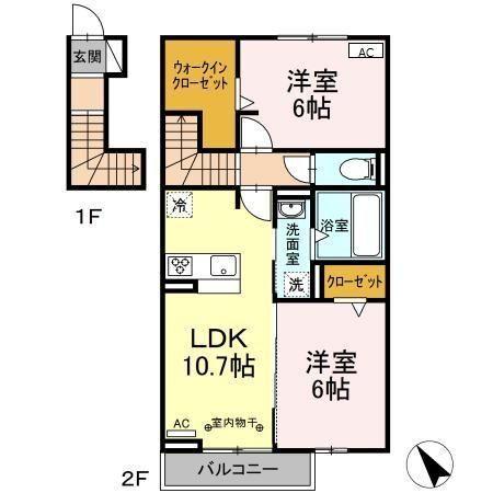 島田市東町アパート 間取り図画像