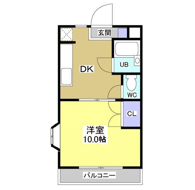 掛川市中央アパート 間取り図画像