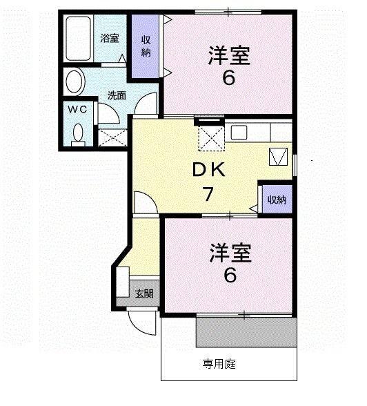 焼津市東小川アパート 間取り図画像
