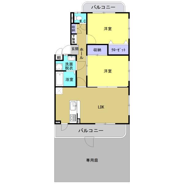 藤枝市横内マンション 間取り図画像