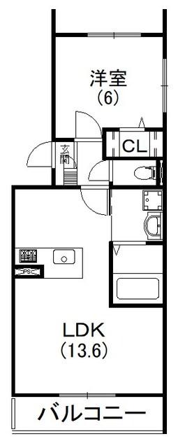 菊川市加茂マンション 間取り図画像
