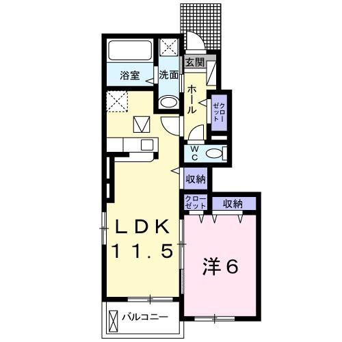 菊川市赤土アパート 間取り図画像