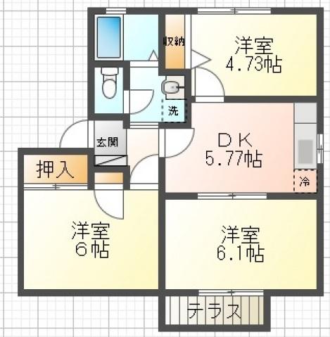 藤枝市時ケ谷アパート 間取り図画像