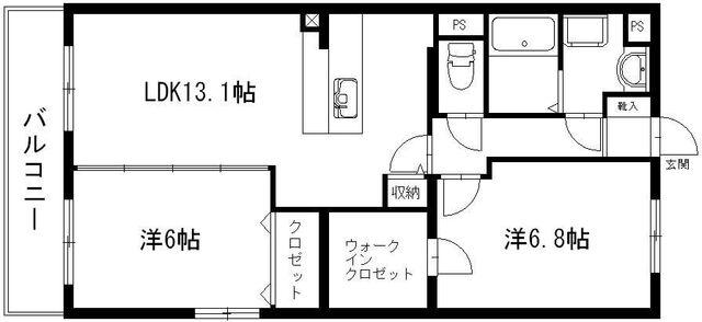 菊川市加茂アパート 間取り図画像