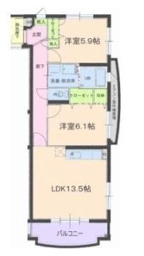 掛川市高御所マンション 間取り図画像