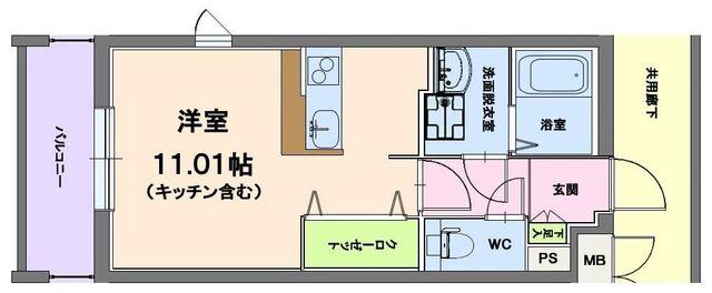 磐田市新貝アパート 間取り図画像