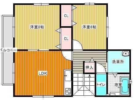 島田市南アパート 間取り図画像