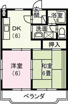 掛川市二瀬川マンション 間取り図画像