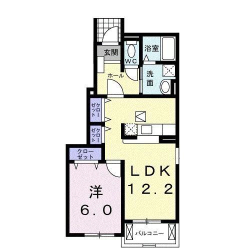 磐田市千手堂アパート 間取り図画像